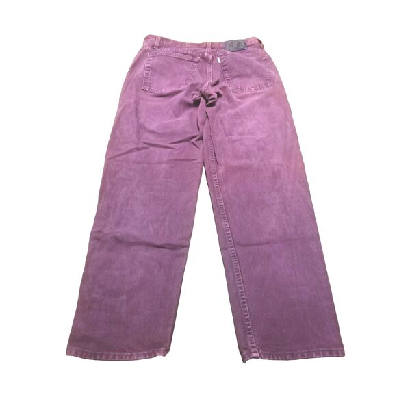 Levi's Silvertab Jeans Junior 9 M Purple 1997 Vintage Loose Denim USA (30x30.5) - Picture 3 of 7